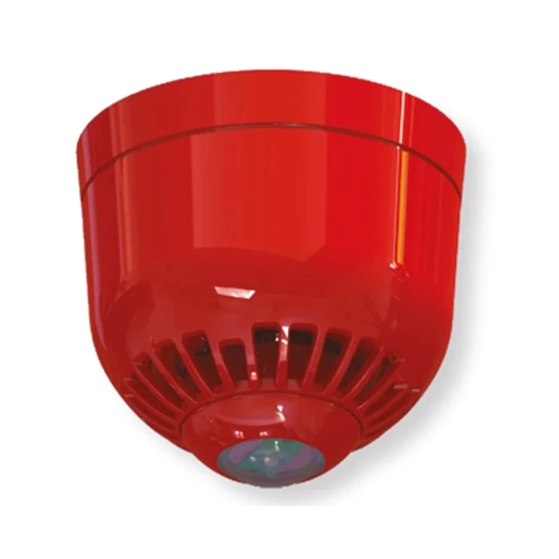 Klaxon Sonos Pulse Series Red Sounder-Beacon Combination 60V DC, 97 dB @ 1m, IP21 IP65 ESF-5008