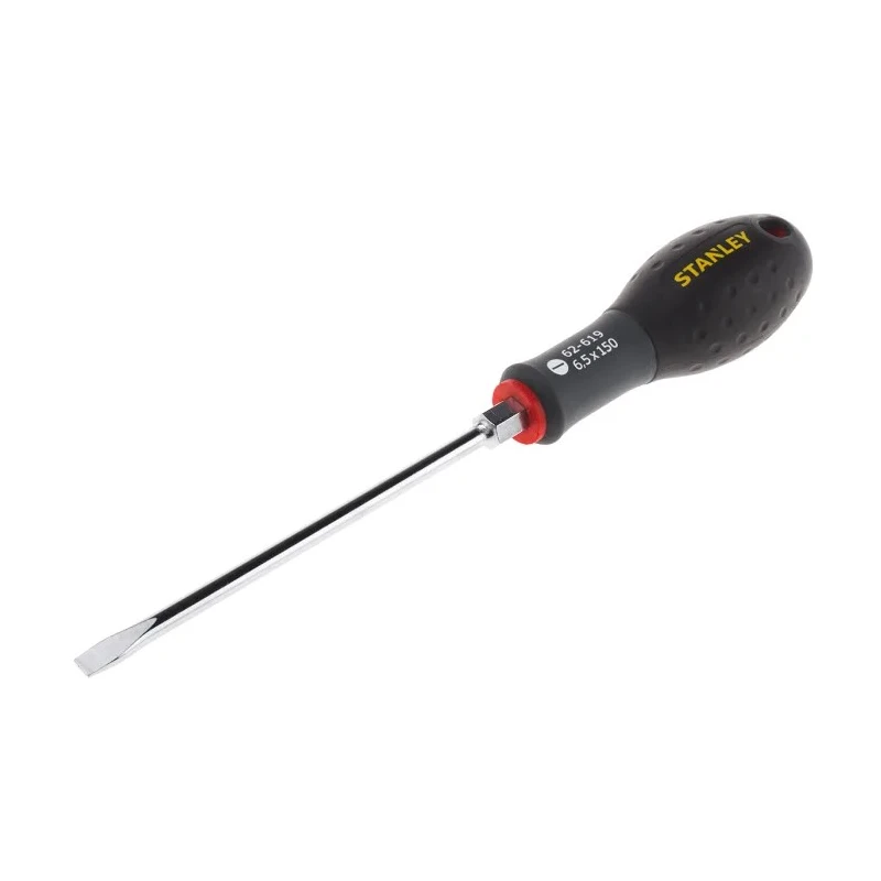 Stanley Slotted Screwdriver 150 mm Blade Length, 6.5 mm Tip Width, Chrome Vanadium Steel Blade FMHT0-62619