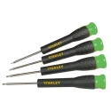 Stanley Precision Torx Screwdriver Set, 4 Pieces, Tips T6 T7 T8 T9, Soft-Grip Handle STHT0-62630