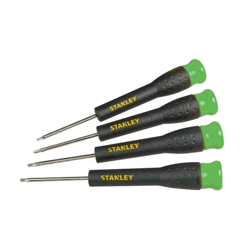 Stanley Precision Torx Screwdriver Set, 4 Pieces, Tips T6 T7 T8 T9, Soft-Grip Handle STHT0-62630