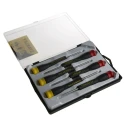Stanley Slotted Phillips Precision Screwdriver Set 6 Pieces Tip Sizes 2x40 mm, 2.5x40 mm, 3x40 mm, PH000, PH00 STHT0-62632