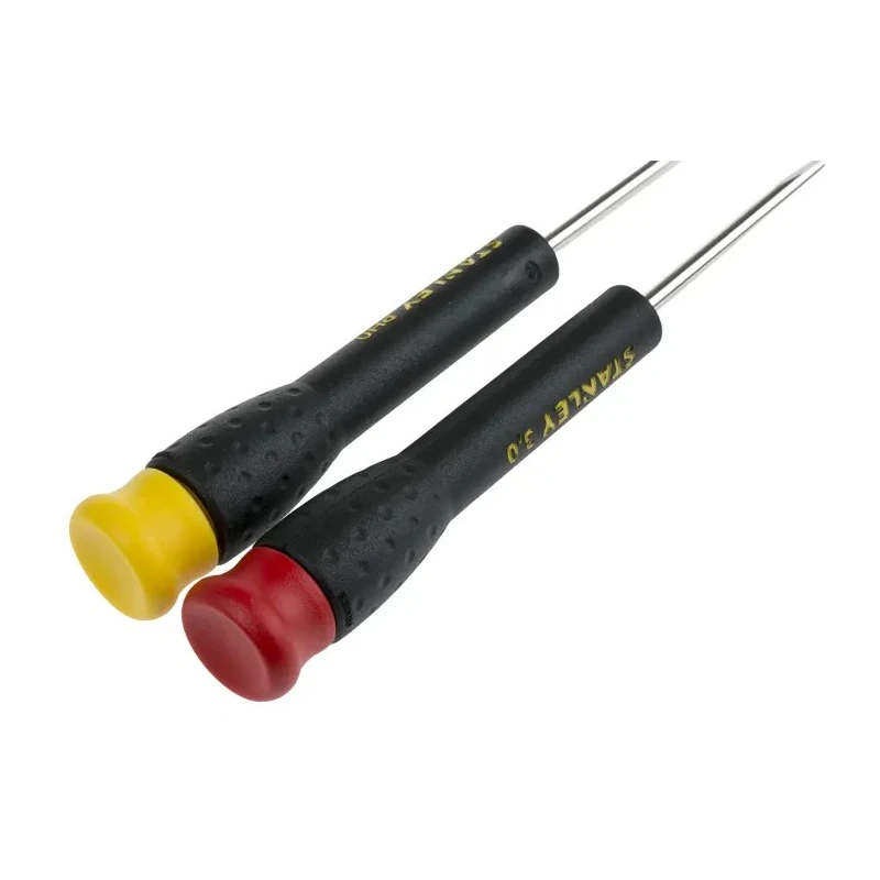 Stanley Slotted Phillips Precision Screwdriver Set 6 Pieces Tip Sizes 2x40 mm, 2.5x40 mm, 3x40 mm, PH000, PH00 STHT0-62632