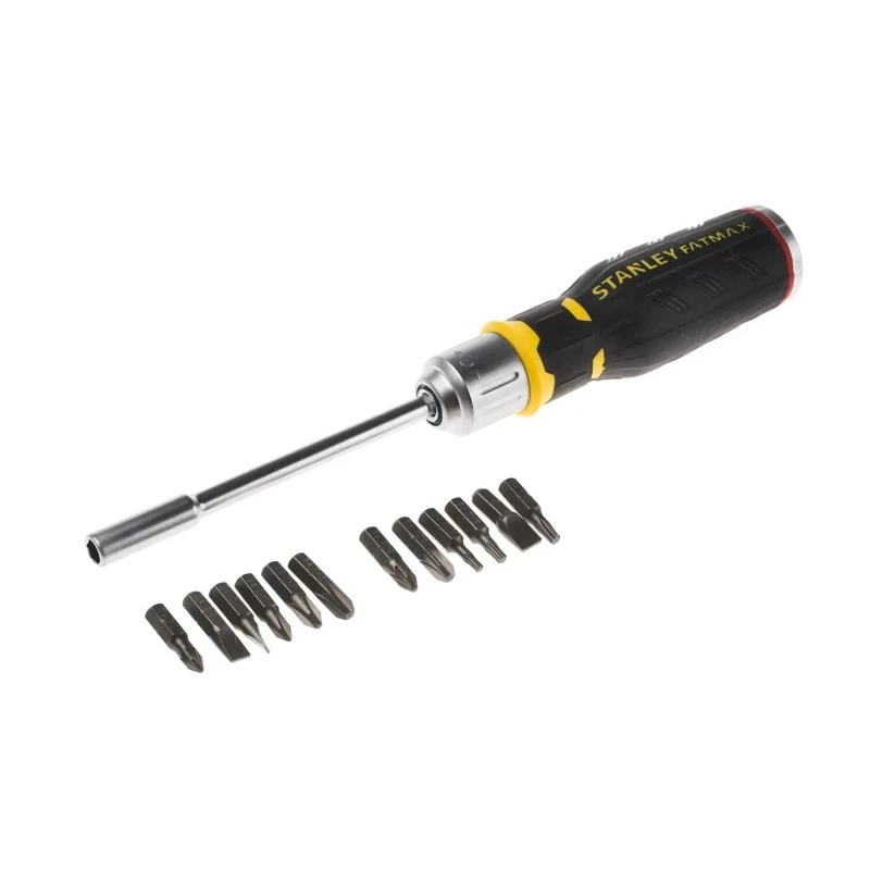 Stanley Ratchet Screwdriver & Bit Set Phillips, Pozidriv, Slotted, Torx Bi-Material Handle FMHT0-62690
