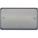 MK Electric Silver 2 Gang Blanking Plate K3329BRC