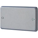 MK Electric Silver 2 Gang Blanking Plate K3329BRC