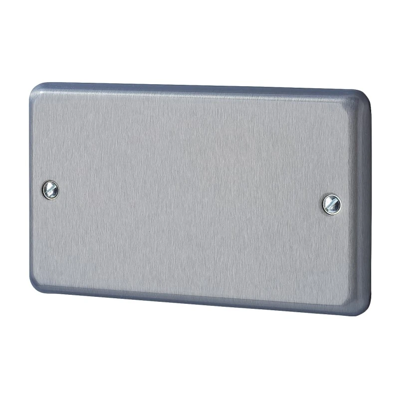 MK Electric Silver 2 Gang Blanking Plate K3329BRC
