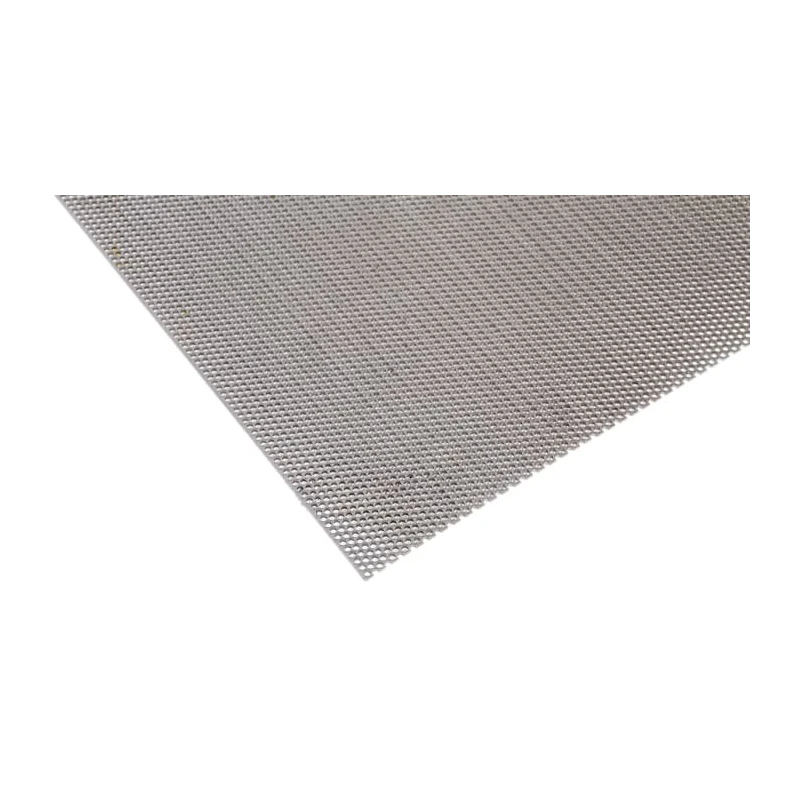 RS PRO Stainless Steel Perforated Metal Sheet Silver 500 mm x 500 mm 0.55 mm Thickness 182-8360
