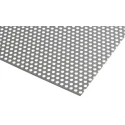 RS PRO Perforated Stainless Steel Metal Sheet Silver 500 mm x 500 mm 0.55 mm Thick 182-8382