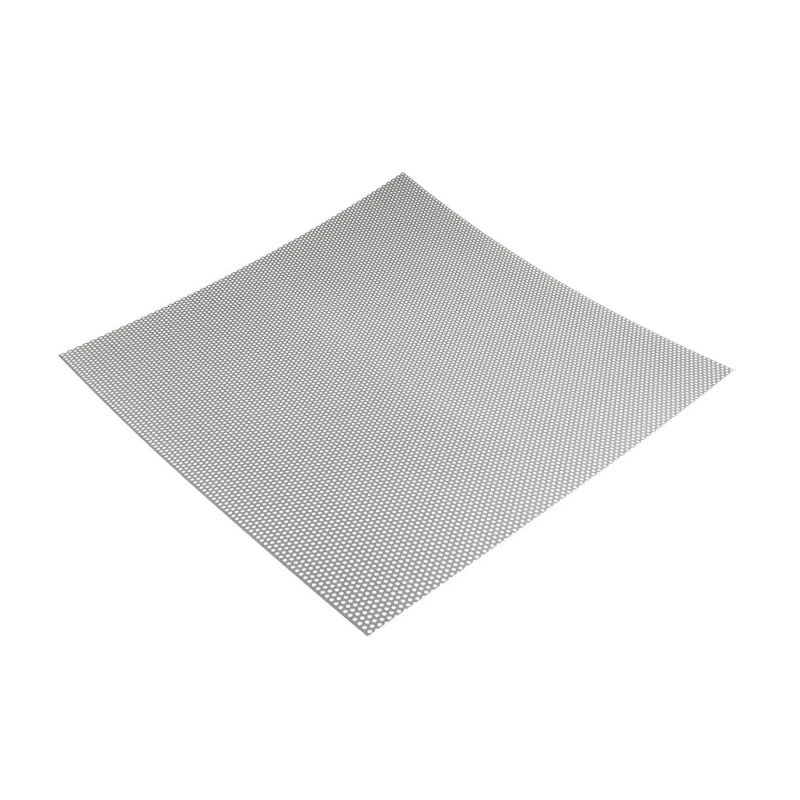 RS PRO Perforated Stainless Steel Metal Sheet Silver 500 mm x 500 mm 0.55 mm Thick 182-8382