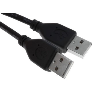 RS PRO IC Socket USB Cable Male USB Type A to Male USB Type A USB 2.0 Black 1 m 182-8482