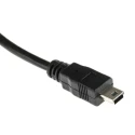 RS PRO IC Socket USB Cable Male USB Type A to Male USB 2.0 Mini USB Type B Black 5m 182-8494