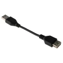 RS PRO IC Socket USB Cable Female USB Type A to Female USB 2.0 Black 120 mm 182-8487