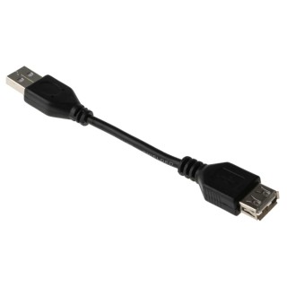RS PRO IC Socket USB Cable Female USB Type A to Female USB 2.0 Black 120 mm 182-8487