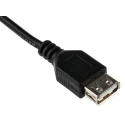 RS PRO IC Socket USB Cable Female USB Type A to Female USB 2.0 Black 120 mm 182-8487