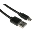 RS PRO IC Socket USB Cable Male USB Type A to Male Micro USB Type B USB 2.0 Black 1 m 182-8495