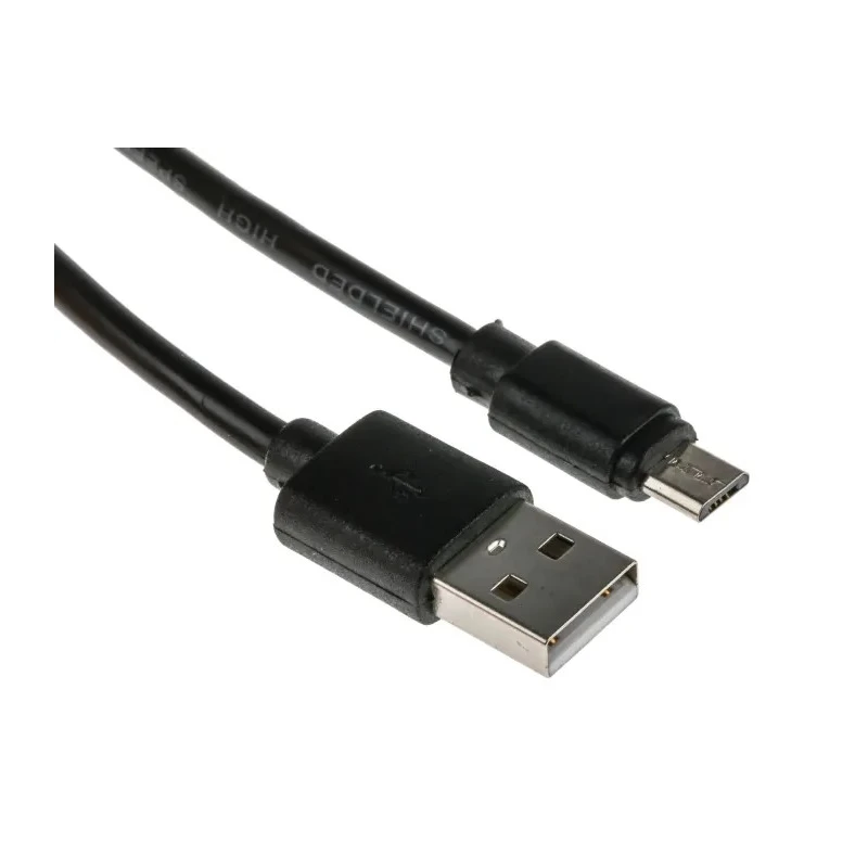 RS PRO IC Socket USB Cable Male USB Type A to Male Micro USB Type B USB 2.0 Black 1 m 182-8495
