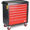 RS PRO 7 Drawer Wheeled Roller Cabinet Steel Mobile Tool Storage 710mm x 450mm x 975mm 66.4kg 833-5900