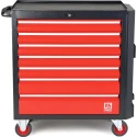 RS PRO 7 Drawer Wheeled Roller Cabinet Steel Mobile Tool Storage 710mm x 450mm x 975mm 66.4kg 833-5900