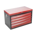 RS PRO Heavy-Duty 4 Drawer Steel Tool Chest with Locking System 794mm x 440mm x 476mm 42kg 833-5907
