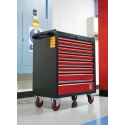 RS PRO 7 Drawer Wheeled Roller Cabinet Steel Mobile Tool Storage 710mm x 450mm x 975mm 66.4kg 833-5900