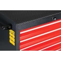 RS PRO 7 Drawer Wheeled Roller Cabinet Steel Mobile Tool Storage 710mm x 450mm x 975mm 66.4kg 833-5900