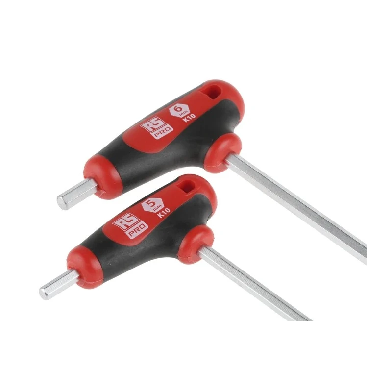 Facom RS PRO 15 Piece L, T Metric Hex Key Set, Hex Size 1.5 to 10 mm with Ball End, Polished Steel 833-5913