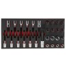 RS PRO 29-Piece 1/2 in 6 Point, Bit, Deep, Hexagon Chrome Steel Socket Set 833-5957