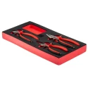 RS PRO 3-Piece Plier Set with Combination Pliers, Cutters and Long Nose Pliers, Soft Grip Handles, Polished Finish 833-5972