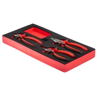 RS PRO 3-Piece Plier Set with Combination Pliers, Cutters and Long Nose Pliers, Soft Grip Handles, Polished Finish 833-5972
