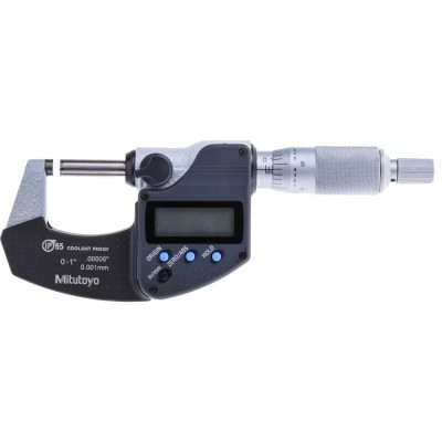 Mitutoyo Digital Electronic External Micrometre 25 mm Measurement, Accuracy ±0.00005 in Model 293-340-30