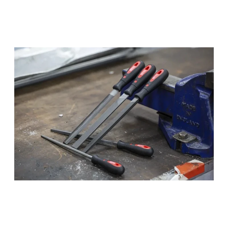 RS PRO 11 Piece Bastard Cut Engineers File Set 200 mm Length with Rectangular Shape and Handles 833-5953