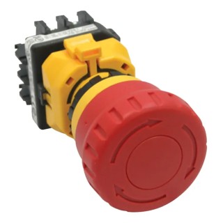 Idec Emergency Stop Push Button Panel Mount 22mm Cutout 4PST Twist Release IP65 XW1E