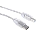 RS PRO IC Socket USB Cable Male USB Type A to Male USB B USB 2.0 Transparent PVC Jacket 3 m 182-8550