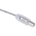 RS PRO IC Socket USB Cable Male USB Type A to Male USB B USB 2.0 Transparent PVC Jacket 3 m 182-8550