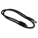 RS PRO IC Socket USB Cable Male USB Type A to Male Micro USB Type B Black 500mm 182-8551
