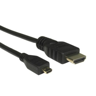 RS PRO 1 m 4K HDMI Cable Male HDMI to Male Micro HDMI HDMI 1.4 Black 182-8583