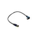 Turck Sensor Actuator Cable Female 5 way M12 to Male 5 way M12, PVC Grey Jacket, 500mm, 250V, IP68 RSC WKC 572-0.5M