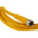 Turck Female 3 Way M8 to Male M8 Sensor Actuator Cable 125V PVC Jacket Yellow 2m PKG 3M-2-PSG 3M
