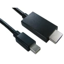 RS PRO Male Mini DisplayPort to Male HDMI Polyvinyl Chloride DisplayPort Cable 3 m 182-8801