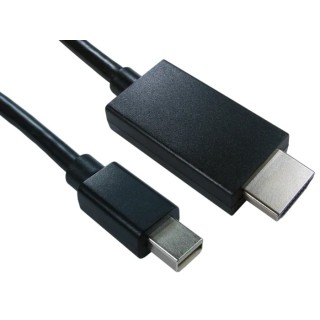 RS PRO Male Mini DisplayPort to Male HDMI Polyvinyl Chloride DisplayPort Cable 3 m 182-8801