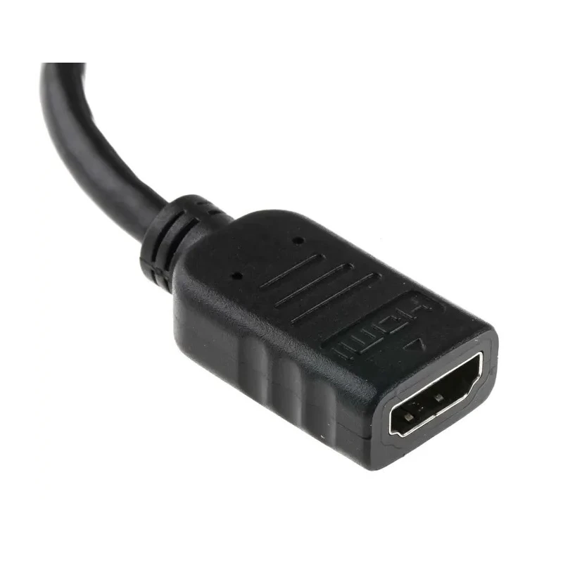 RS PRO Male DisplayPort to Female HDMI Polyvinyl Chloride DisplayPort Cable 150 mm 182-8793