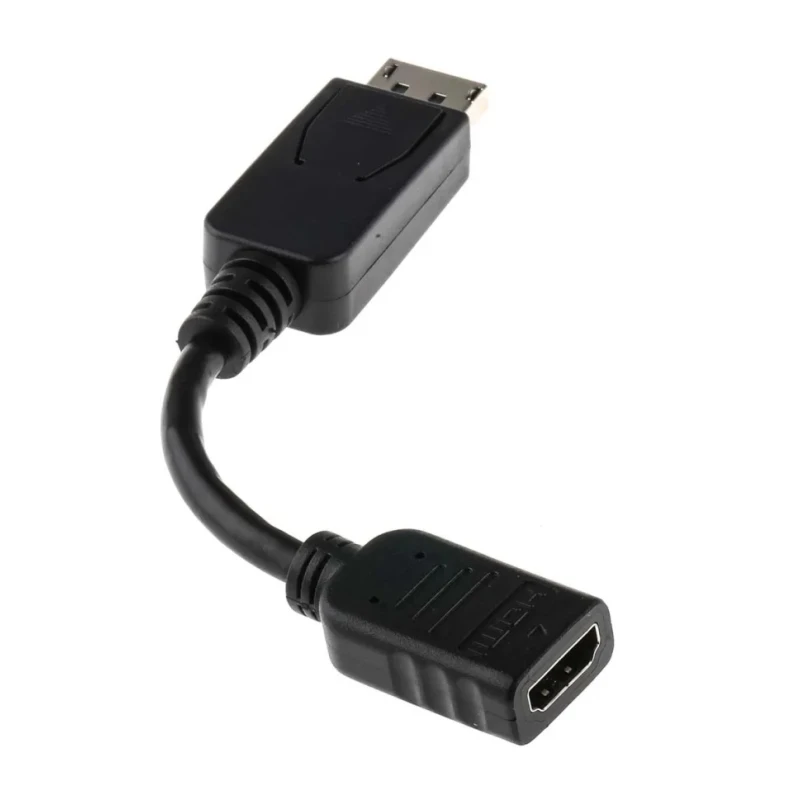 RS PRO Male DisplayPort to Female HDMI Polyvinyl Chloride DisplayPort Cable 150 mm 182-8793