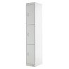 RS PRO 3 Door Steel Light Grey Storage Locker 1800mm x 300mm x 300mm 833-2914