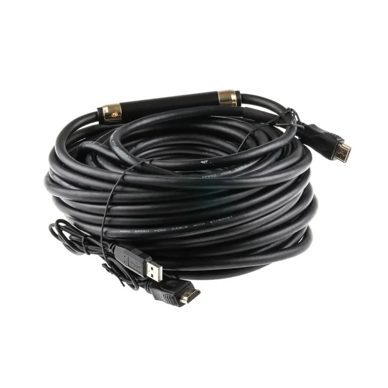 RS PRO 20 m 4K HDMI Cable Male to Male with Double Shielding and Oxygen-Free Copper 182-8810