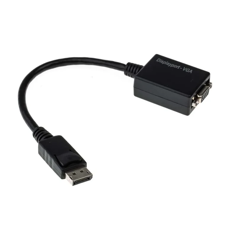 RS PRO Male DisplayPort to Female VGA Polyvinyl Chloride DisplayPort Cable 150 mm 182-8794