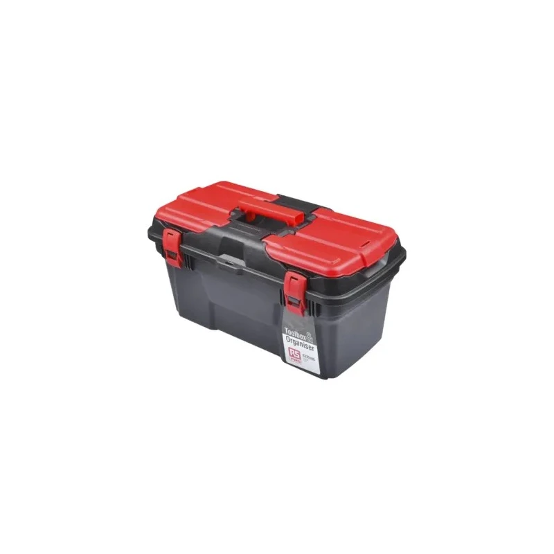 RS PRO Plastic Tool Box 263 mm Height 494 mm Length 250 mm Width Black Red 833-5988