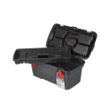RS PRO Plastic Tool Box 263 mm Height 494 mm Length 250 mm Width Black Red 833-5988