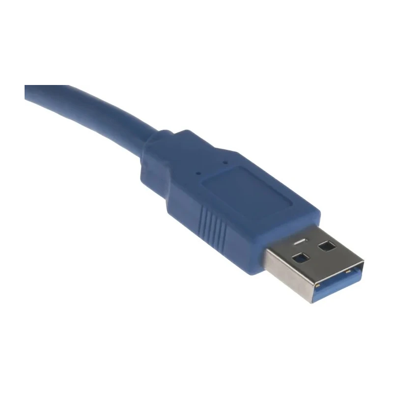 RS PRO High Performance USB 3.0 A Male to B Male IC Socket USB Cable Blue 5m 182-8839