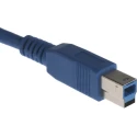 RS PRO High Performance USB 3.0 A Male to B Male IC Socket USB Cable Blue 5m 182-8839