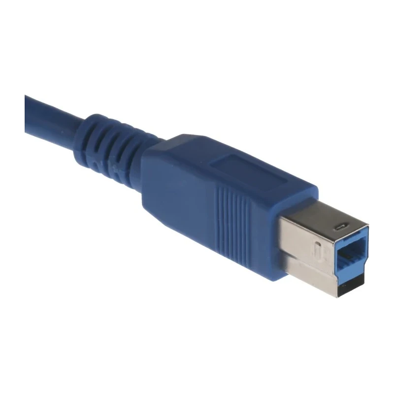 RS PRO High Performance USB 3.0 A Male to B Male IC Socket USB Cable Blue 5m 182-8839